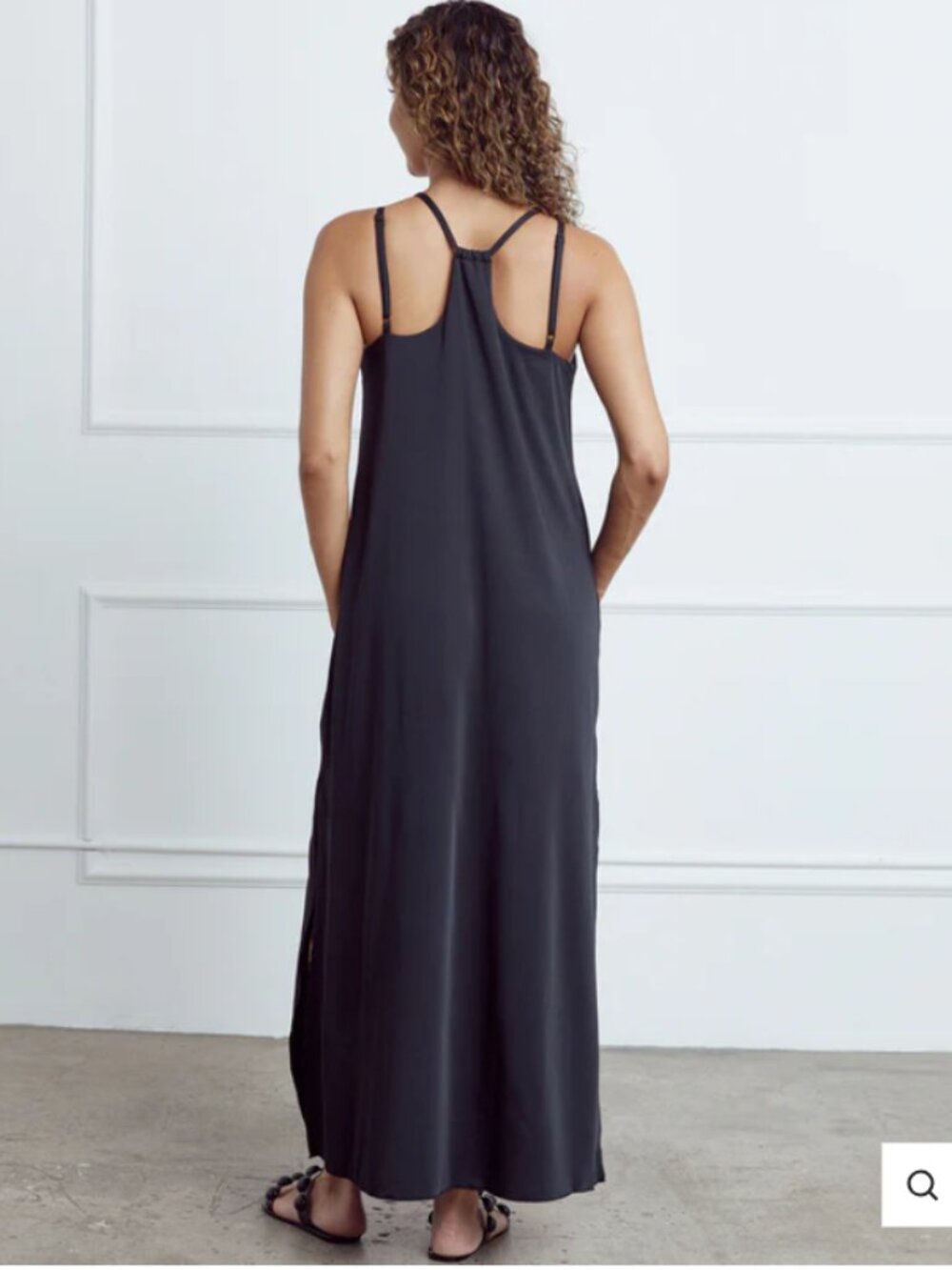 SHEBIRD The Savannah Strappy Maxi Bra Dress Black Size Medium 4 - Picture 2 of 13